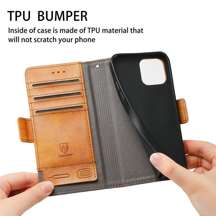 For Motorola Edge 20 Pro CaseNeo Business Splicing Dual Magnetic Buckle Horizontal Flip PU Leather Case with Holder & Card Slots & Wallet(Khaki) by buy2fix