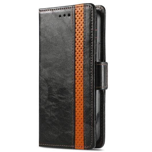For Motorola Edge 20 CaseNeo Business Splicing Dual Magnetic Buckle Horizontal Flip PU Leather Case with Holder & Card Slots & Wallet(Black) by buy2fix