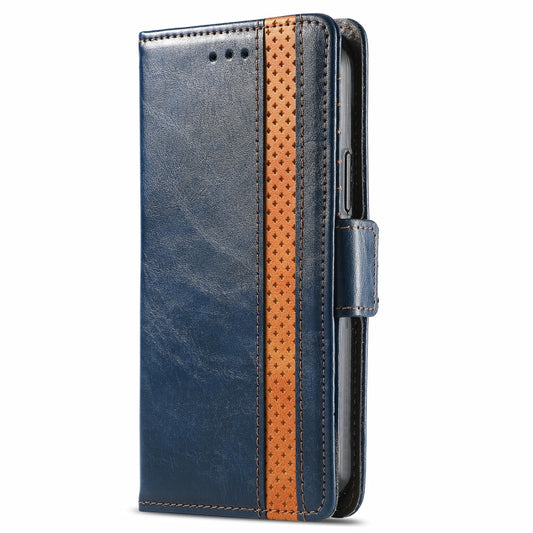 For Motorola Edge 20 CaseNeo Business Splicing Dual Magnetic Buckle Horizontal Flip PU Leather Case with Holder & Card Slots & Wallet(Blue) by buy2fix