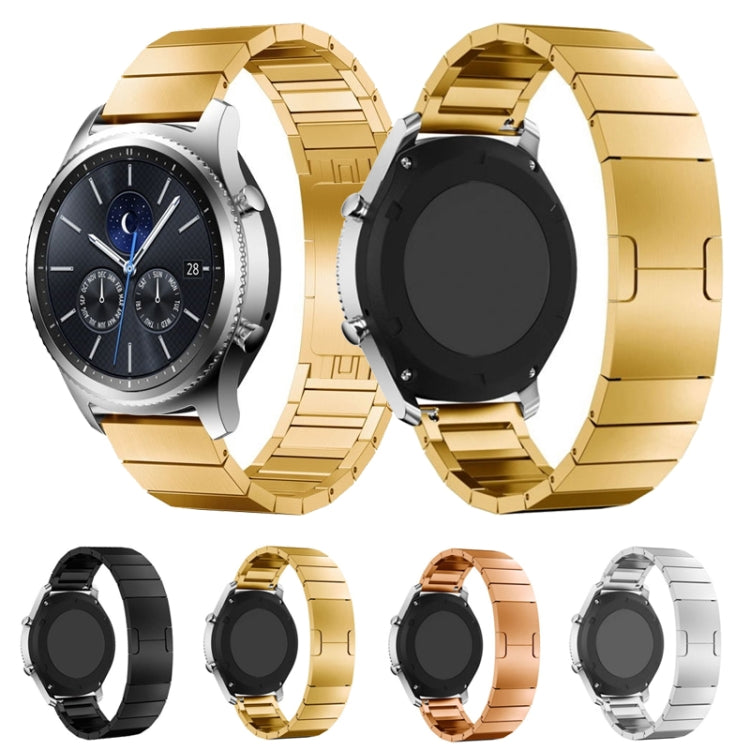 22mm For Huawei GT Runner Watch One-bead Steel Original Buckle Watch Band(Silver) by buy2fix