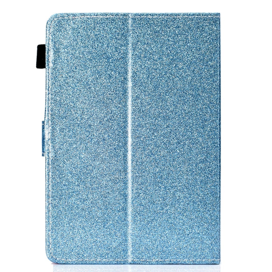 For 8 inch Tablet Varnish Glitter Powder Horizontal Flip Leather Case with Holder & Card Slot(Blue) - 8 inch by buy2fix | Online Shopping UK | buy2fix