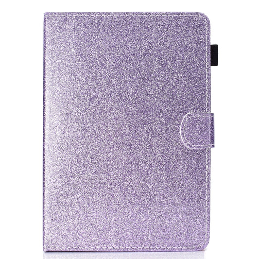 For 10 inch Tablet Varnish Glitter Powder Horizontal Flip Leather Case with Holder & Card Slot(Purple) - 10 - 11 inch by buy2fix | Online Shopping UK | buy2fix