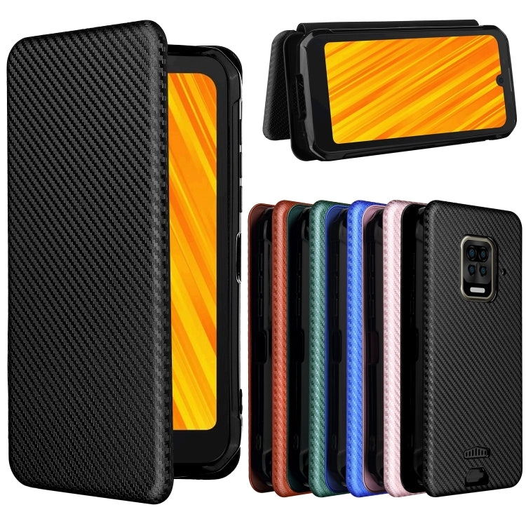 For Doogee S59 / S59 Pro Carbon Fiber Texture Horizontal Flip TPU + PC + PU Leather Case with Card Slot(Black) by buy2fix