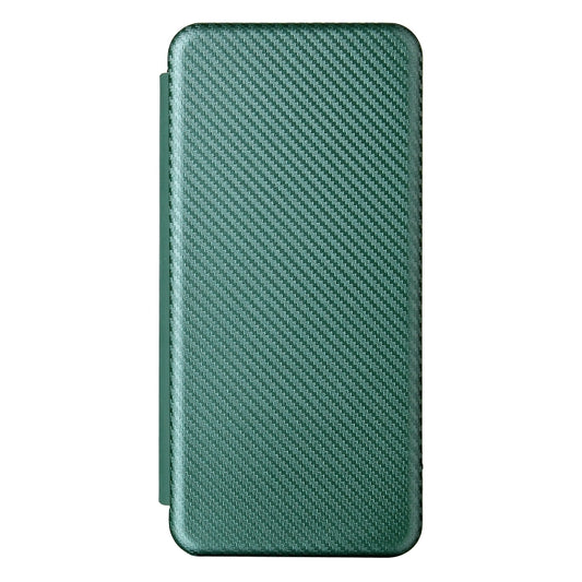 For Doogee S59 / S59 Pro Carbon Fiber Texture Horizontal Flip TPU + PC + PU Leather Case with Card Slot(Green) by buy2fix