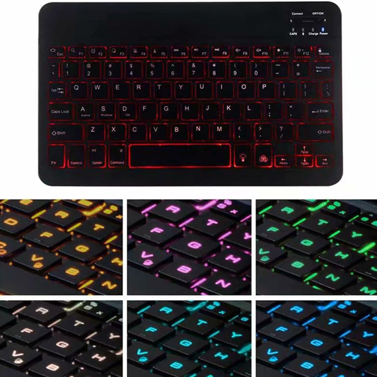 A06BS Ultra-thin Backlight Bluetooth Keyboard Leather Tablet Case with Holder & Pen Slot For iPad mini 6 / mini 7(Gold) by buy2fix