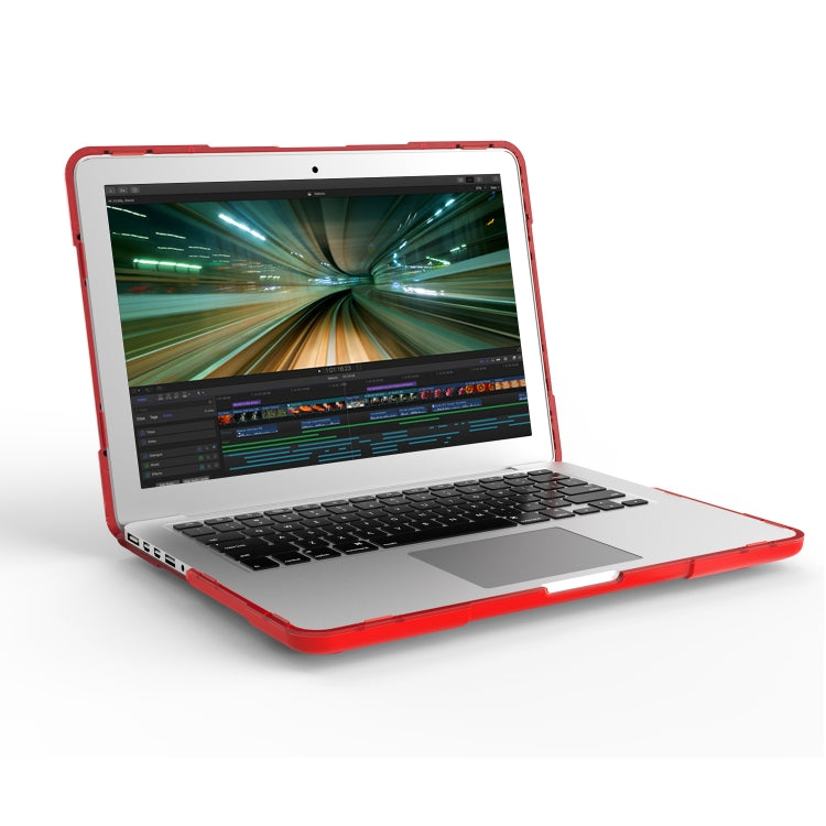 For MacBook Air 13.3 inch A1932 (2018) TPU + PC Two Color Laptop Protective Case(Red) - MacBook Air Cases by buy2fix | Online Shopping UK | buy2fix