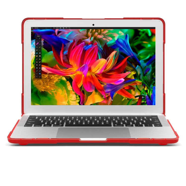 For MacBook Pro 13.3 inch with Touch Bar (A2159 / A1989) TPU + PC Two Color Laptop Protective Case(Red) - MacBook Pro Cases by buy2fix | Online Shopping UK | buy2fix