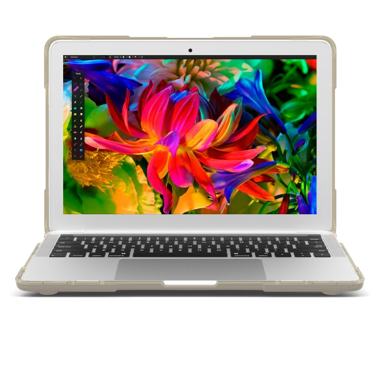 For MacBook Pro 13.3 inch with Touch Bar (A2159 / A1989) TPU + PC Two Color Laptop Protective Case(Khaki) - MacBook Pro Cases by buy2fix | Online Shopping UK | buy2fix