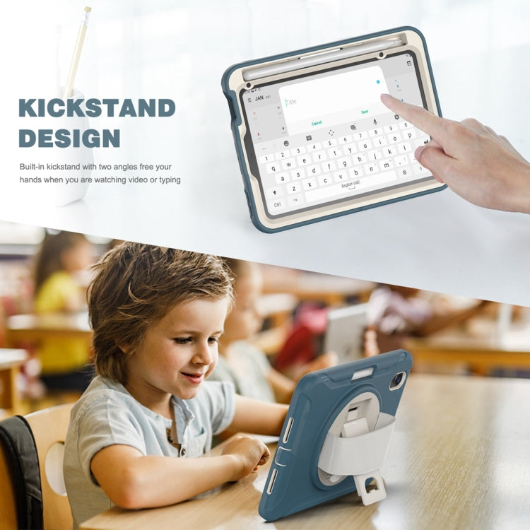 For iPad mini 6 / mini 2024 360 Degree Rotation PC + TPU Protective Tablet Case with Holder & Hand-strap(Cornflower Blue) by buy2fix