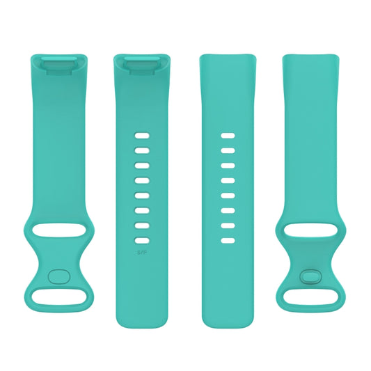For Fitbit Charge 5 Silicone Watch Band, Size:S(Mint Green) by buy2fix