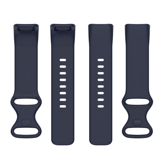 For Fitbit Charge 5 Silicone Watch Band, Size:L(Dark Blue) by buy2fix