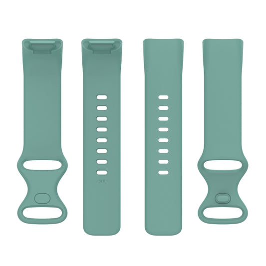 For Fitbit Charge 5 Silicone Watch Band, Size:L(Pine Needle Green) by buy2fix