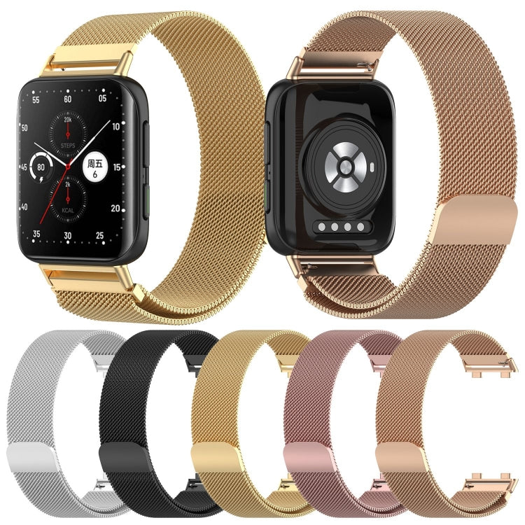 For OPPO Watch 2 46mm Milan Metal Watch Band(Silver) by buy2fix