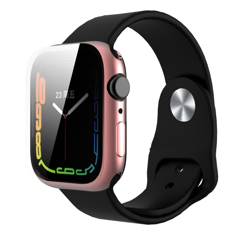 Shockproof TPU All-inclusive Electroplate Protective Case For Apple Watch Series 9 / 8 / 7 41mm(Pink) by buy2fix