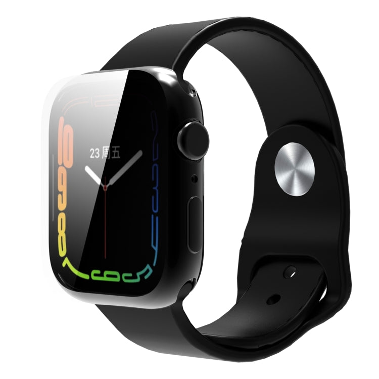 Shockproof TPU All-inclusive Electroplate Protective Case For Apple Watch Series 9 / 8 / 7 41mm(Black) by buy2fix