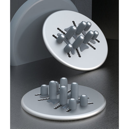 R-JUST BJ15 Aluminum Alloy Adjustable Magnetic Multi-function Disc Data Cable Storage Fixed Base Mobile Phone Laptop Bracket(Silver Gray) by R-JUST