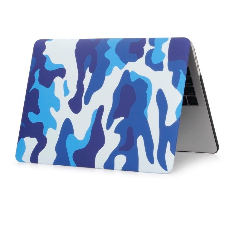 For MacBook Retina 12 inch A1534 Camouflage Pattern Laptop Water Decals PC Protective Case(Blue Camouflage) by buy2fix