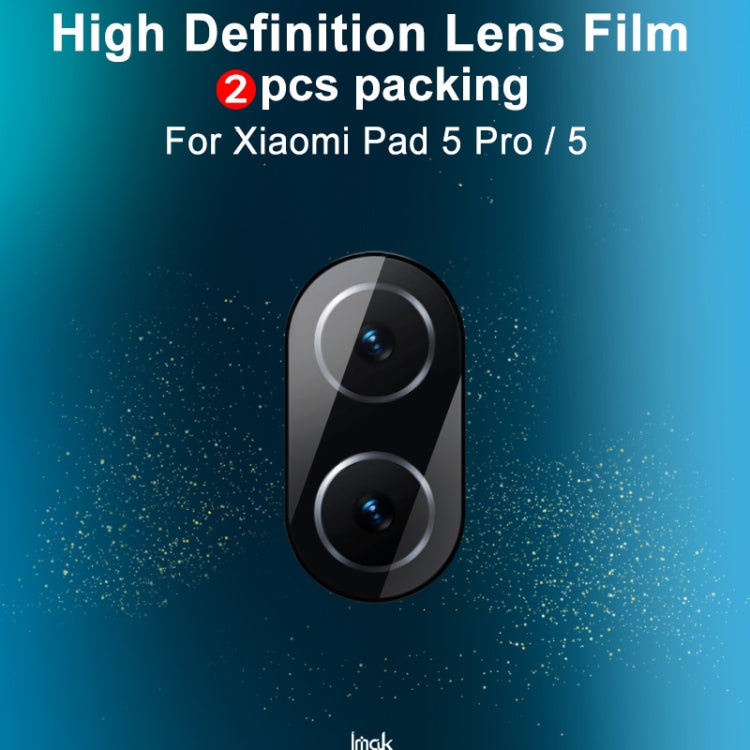 For Xiaomi Pad 5 Pro / 5 2 PCS IMAK Explosion-proof HD Rear Camera Lens Tempered Tablet Glass Film by imak