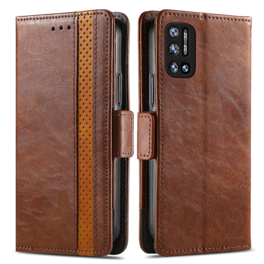 For Doogee N40 Pro CaseNeo Splicing Dual Magnetic Buckle Leather Case with Holder & Card Slots & Wallet(Brown) by buy2fix
