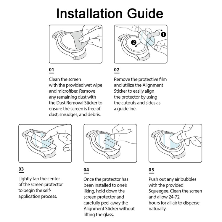 D34mm 50 PCS TPU Round HD Soft Hydrogel Film Watch Screen Protector by buy2fix