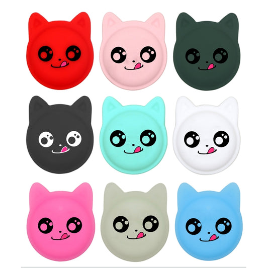 Naughty Smile Cute Cartoon Pet Collar Anti-lost Tracker Silicone Case For AirTag(Mint Green) by Mutural