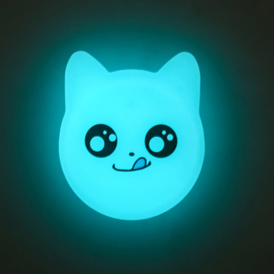 Naughty Smile Cute Cartoon Pet Collar Anti-lost Tracker Silicone Case For AirTag(Fluorescent Blue) by Mutural