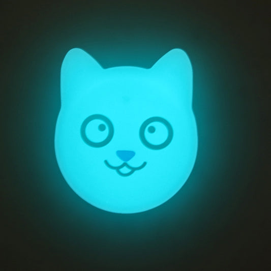 Hanhan Smile Cute Cartoon Pet Collar Anti-lost Tracker Silicone Case For AirTag(Fluorescent Blue) by Mutural