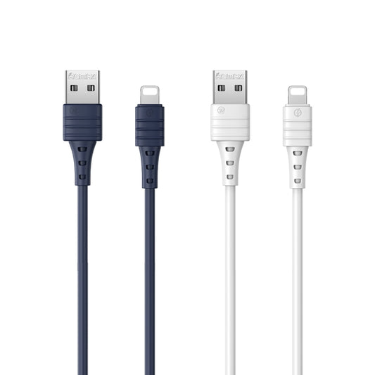 REMAX RC-179i 2.4A 8 Pin High Elastic TPE Fast Charging Data Cable, Length: 1m(White) by REMAX