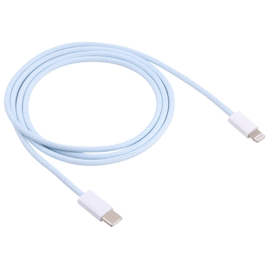 12W PD USB-C / Type-C to 8 Pin Data Cable, Cable Length: 1m(Blue) by buy2fix