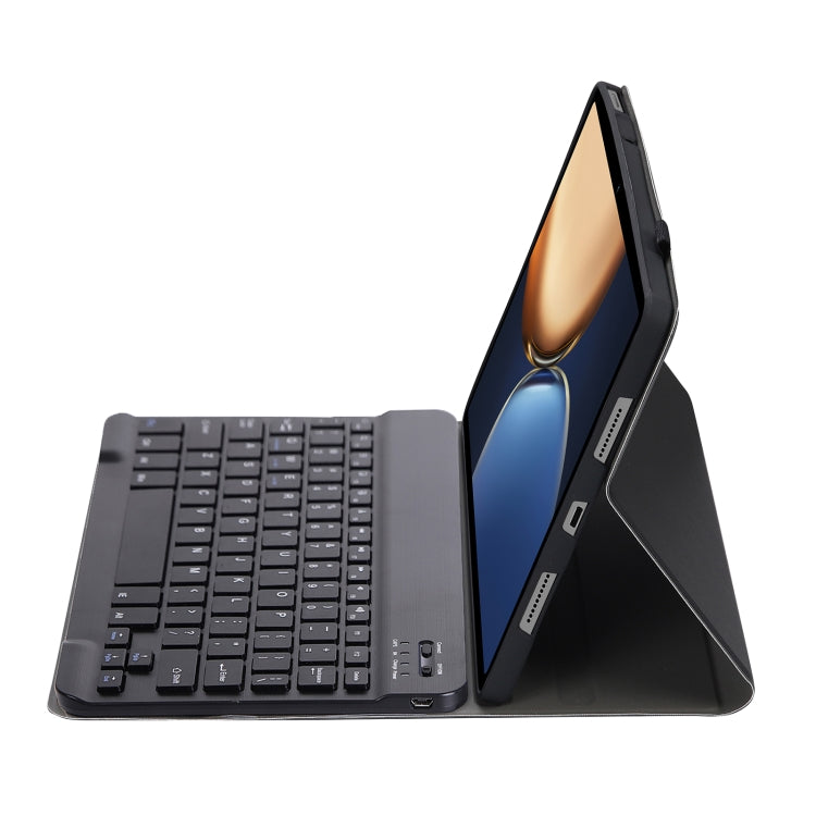 AHV7 Lambskin Texture Ultra-thin Bluetooth Keyboard Leather Tablet Case For Honor Pad V8 / Tablet V7 Pro(Black) by buy2fix