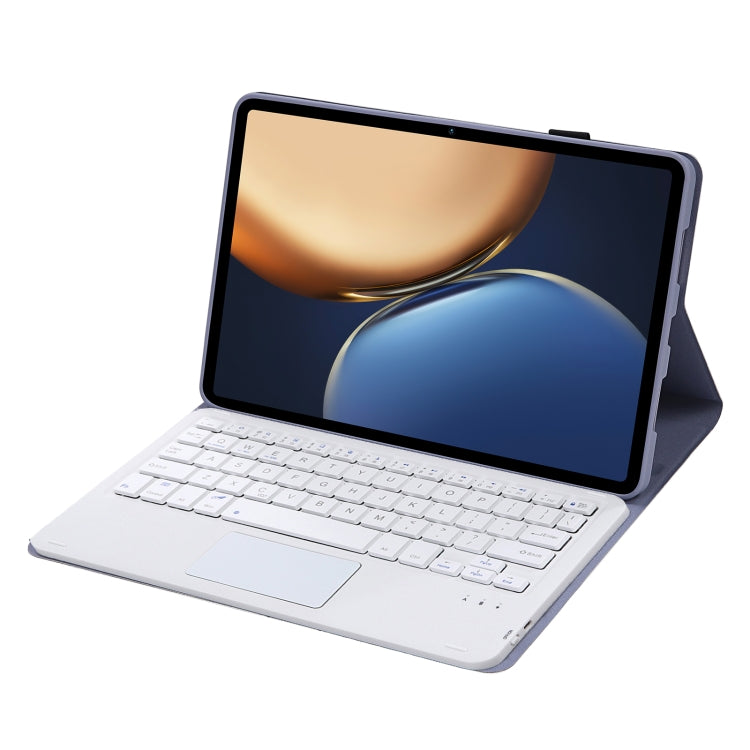 AHV7-A Lambskin Texture Ultra-thin Bluetooth Keyboard Leather Tablet Case with Touchpad For Honor Pad V8 / Tablet V7 Pro(Purple) by buy2fix