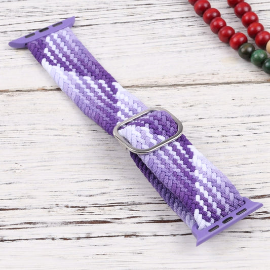 Nylon Braid Strap Watch Band For Apple Watch Ultra 49mm&Watch Ultra 2 49mm / Series 9&8&7 45mm / SE 3&SE 2&6&SE&5&4 44mm / 3&2&1 42mm(37) by buy2fix