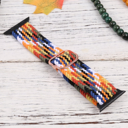 Nylon Braid Strap Watch Band For Apple Watch Ultra 49mm&Watch Ultra 2 49mm / Series 9&8&7 45mm / SE 3&SE 2&6&SE&5&4 44mm / 3&2&1 42mm(50) by buy2fix