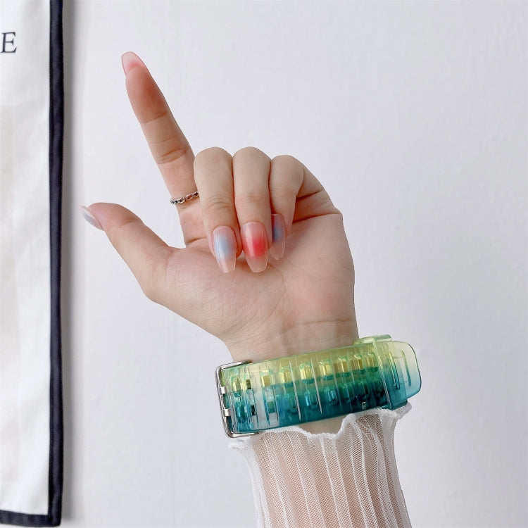 Jelly Gradient Transparent TPU Strap Watch Band For Apple Watch Ultra 49mm&Watch Ultra 2 49mm / Series 9&8&7 45mm / SE 3&SE 2&6&SE&5&4 44mm / 3&2&1 42mm(1) by buy2fix