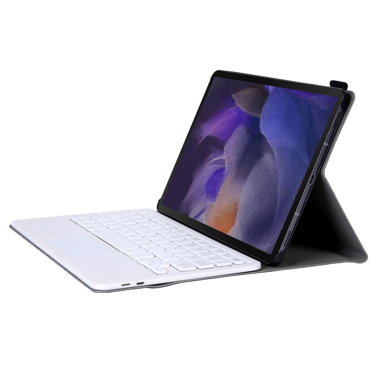 A08-A Ultra-thin Bluetooth Keyboard Leather Case with Touchpad For Samsung Galaxy Tab A8 2021 SM-X205 / SM-X200(Rose Gold) by buy2fix