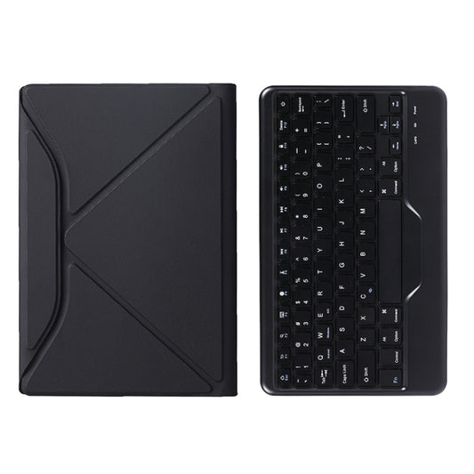 BA08 Diamond Texture Bluetooth Keyboard Leather Case with Triangle Back Support For Samsung Galaxy Tab A8 2021 SM-X205 / SM-X200(Black + Black) by buy2fix