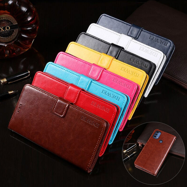 For Motorola Moto E30 idewei Crazy Horse Texture Leather Phone Case(Brown) by idewei