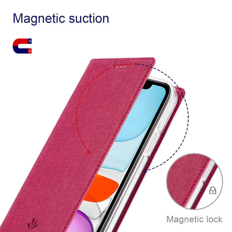 For iPhone 13 ViLi DMX Series Shockproof Magsafe Magnetic Horizontal Flip Leather Phone Case(Rose Red) by ViLi