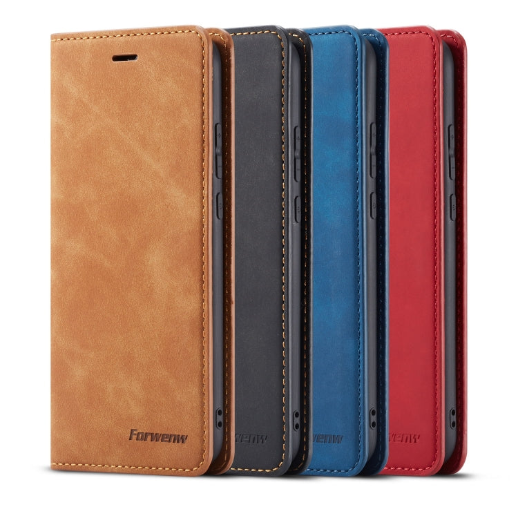 For Huawei P20 Lite Forwenw Dream Series Oil Edge Strong Magnetism Horizontal Flip Leather Case with Holder & Card Slots & Wallet & Photo Frame(Blue) - Huawei Cases by Forwenw | Online Shopping UK | buy2fix