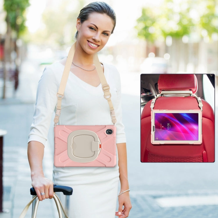 For Lenovo Tab K10 / M10 Plus Silicone + PC Protective Tablet Case(Cherry Blossom Pink) - Lenovo by buy2fix | Online Shopping UK | buy2fix