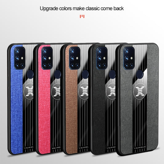 For OnePlus Nord N10 5G XINLI Stitching Cloth Texture Shockproof TPU Phone Case(Black) by XINLI