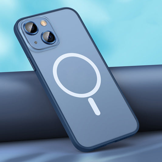 For iPhone 12 MagSafe Matte Phone Case(Dark Blue) - iPhone 12 / 12 Pro Cases by buy2fix | Online Shopping UK | buy2fix