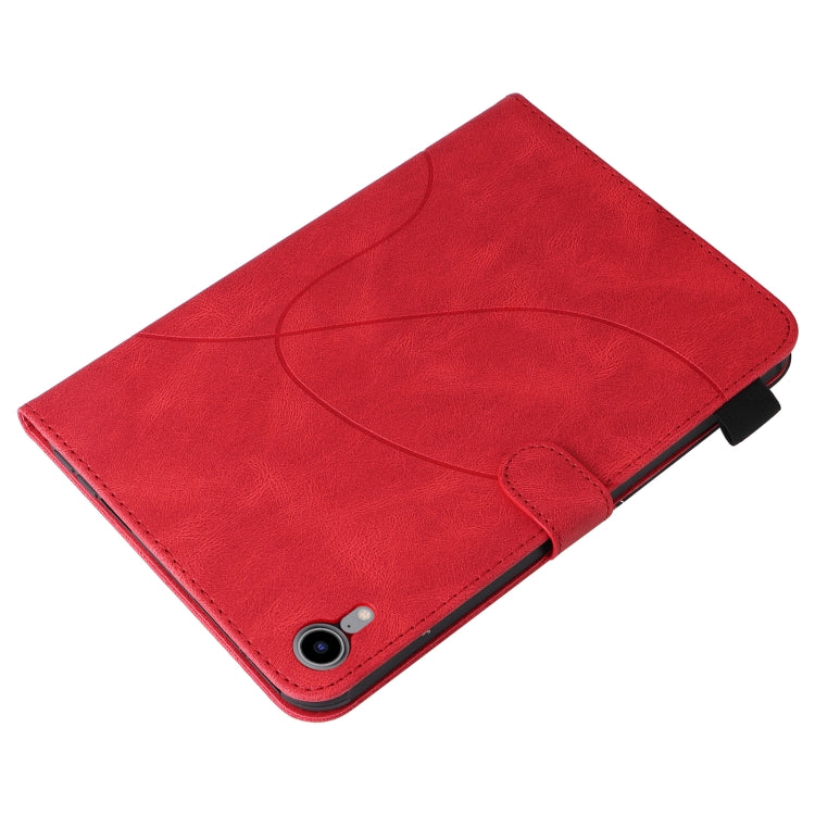 Dual-color Splicing Horizontal Flip Leather Tablet Case For iPad mini 6(Red) - More iPad Cases by buy2fix | Online Shopping UK | buy2fix