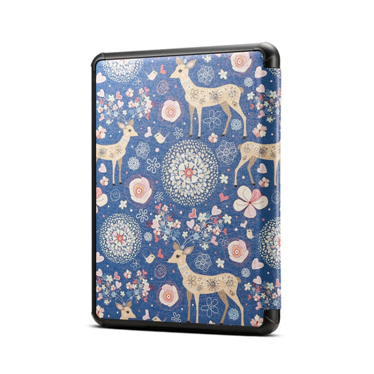 For Amazon Kindle Paperwhite 5 2021 Pattern PU Leather Tablet Case(Elk Blue) by buy2fix