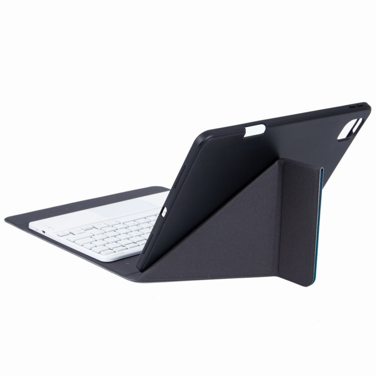 H-097CS Touch Backlight Bluetooth Keyboard Leather Case with Rear Three-fold Holder For iPad 9.7 2018 & 2017(Rainbow) by buy2fix