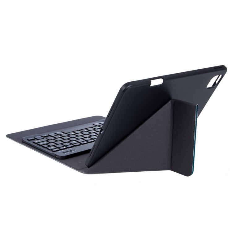 H-102S3 Tri-color Backlight Bluetooth Keyboard Leather Case with Rear Three-fold Holder For iPad 10.2 2020 & 2019 / Pro 10.5 inch(Black) by buy2fix