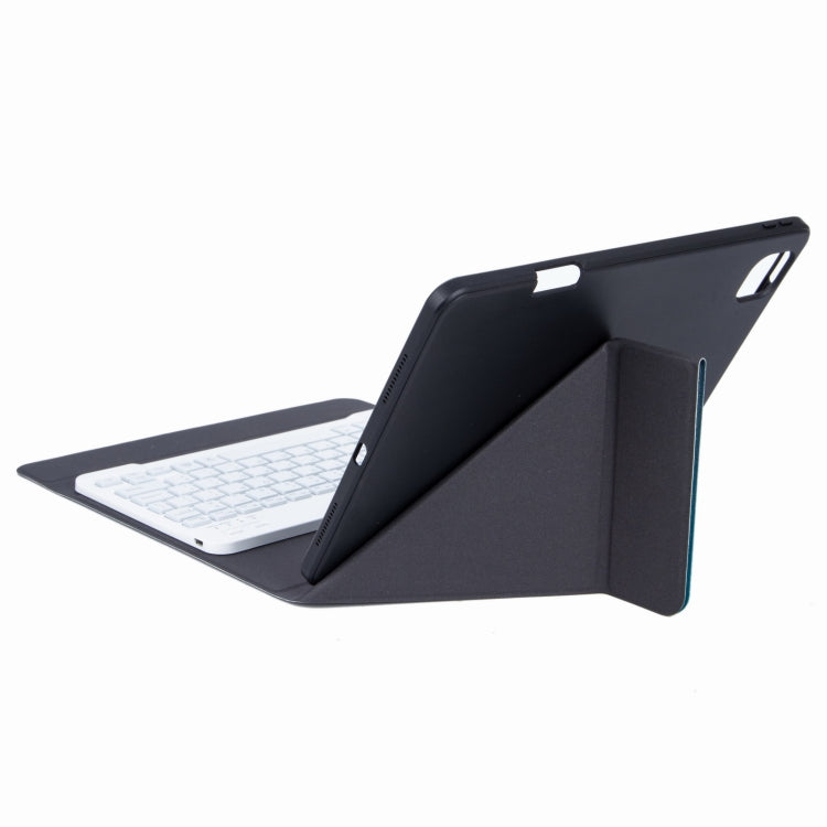 H-102S3 Tri-color Backlight Bluetooth Keyboard Leather Case with Rear Three-fold Holder For iPad 10.2 2020 & 2019 / Pro 10.5 inch(Pink Blue) by buy2fix