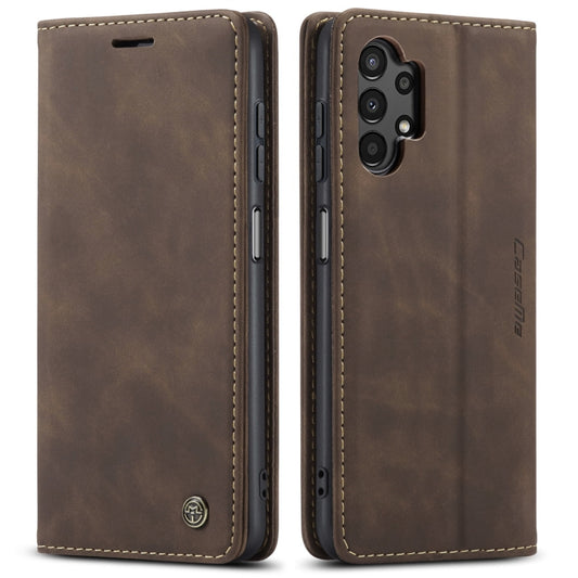 For Samsung Galaxy A13 4G/A13 5G/A04S/A04/M13 5G CaseMe 013 Multifunctional Horizontal Flip Leather Phone Case(Coffee) by CaseMe