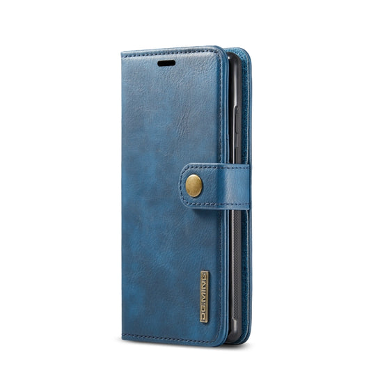 For Google Pixel 6 DG.MING Crazy Horse Texture Detachable Magnetic Leather Phone Case(Blue) by DG.MING