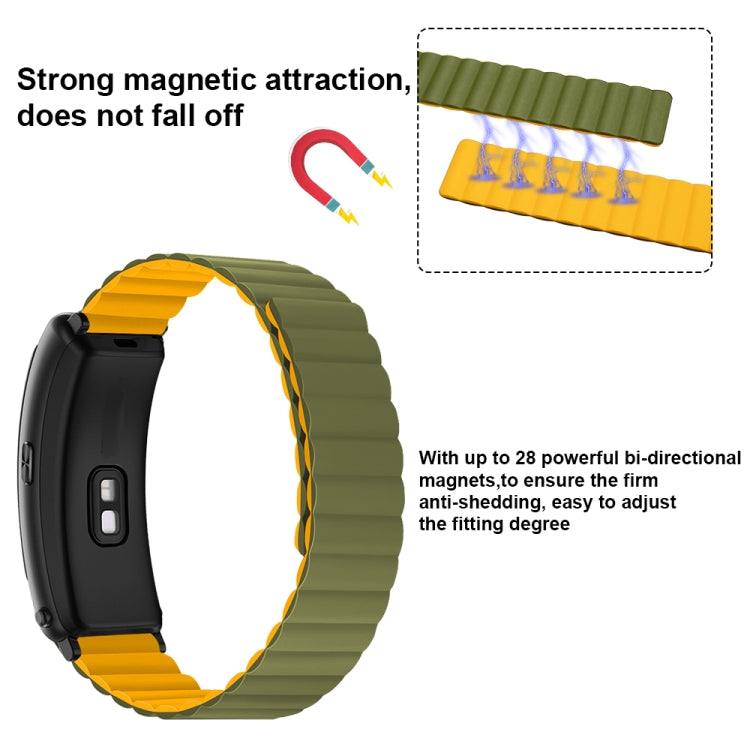For Fitbit Charge 2 Silicone Magnetic Watch Band(Black) by buy2fix